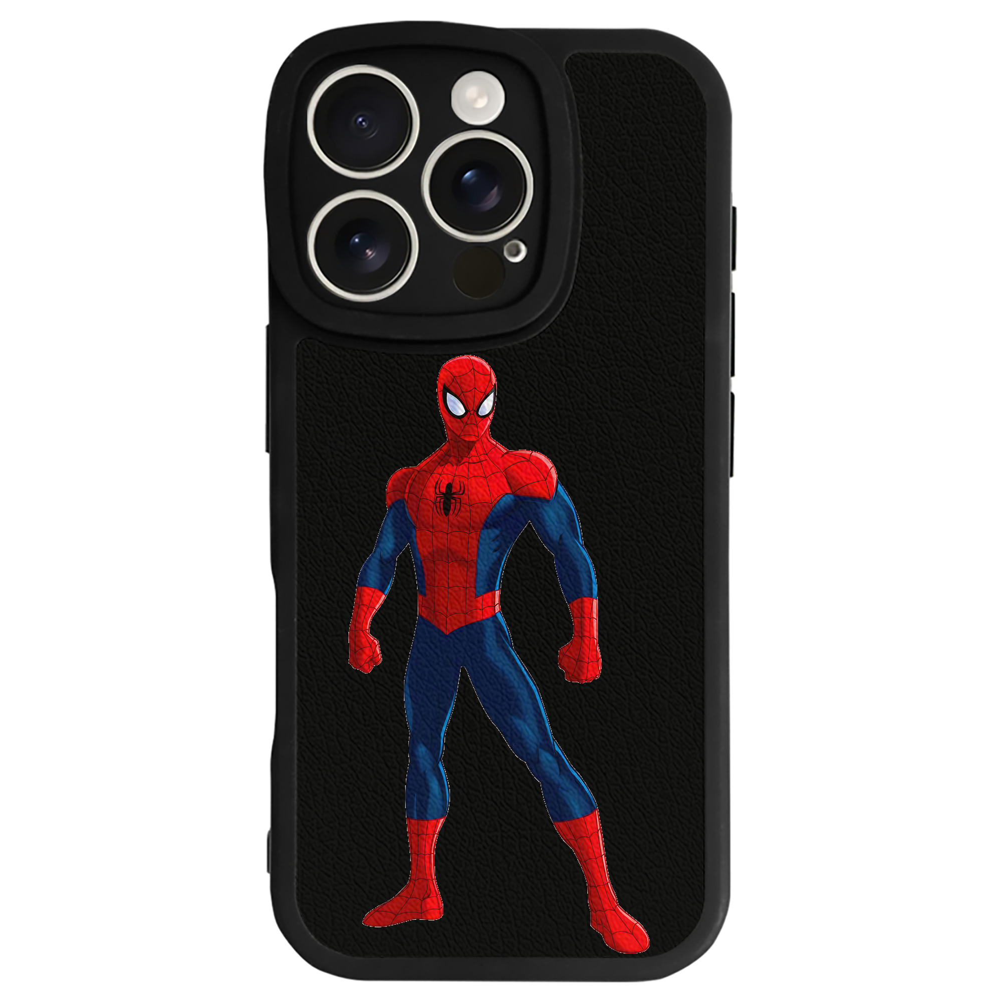 Spider Man スパイダーマン 【iPhone 16シリーズ対応】シリコンスマホケース（レザー調） 材質：シリコン